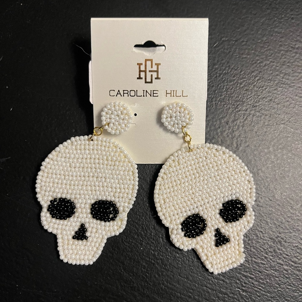 Caroline Hill Skull Beaded Earrings